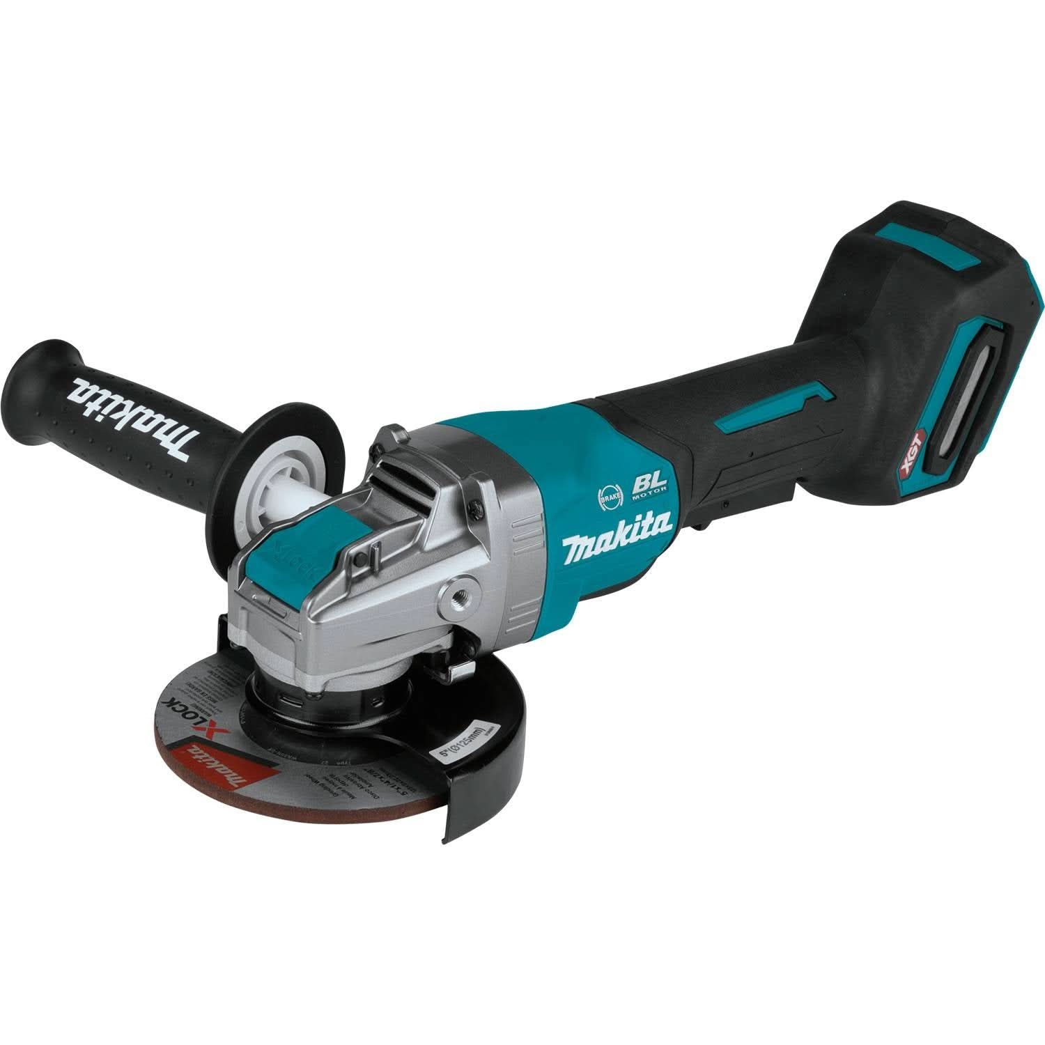 Makita PROMO40V MAX XGT Brushless Cordless 5" X-LOCK Paddle Switch Angle Grinder, Electric Brake, Tool Only