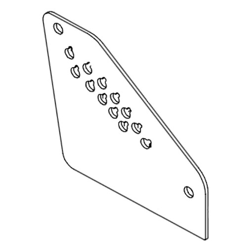 HUSTLER 110282 LEFT HAND ADJUSTMENT DECK PLATE HUSTLER MOWERS 110282