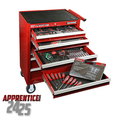 Sidchrome 250 Piece Met A/F Tool Kit Roll Cabinet - SCMT11600