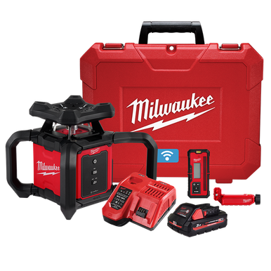 Milwaukee M18™ Horizontal Rotary Laser 610m Red Kit - M18RL610-301C
