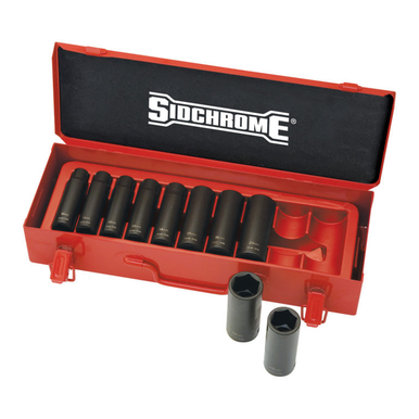Sidchrome 1/2" Drive Impact Socket Set Metric Long - XS410MLT