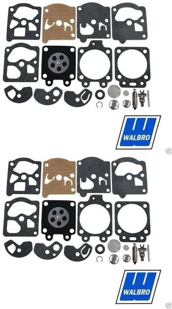 2 Pack Genuine Walbro K10-WAT Carburetor Repair Rebuild Kit Fits WA WT Series