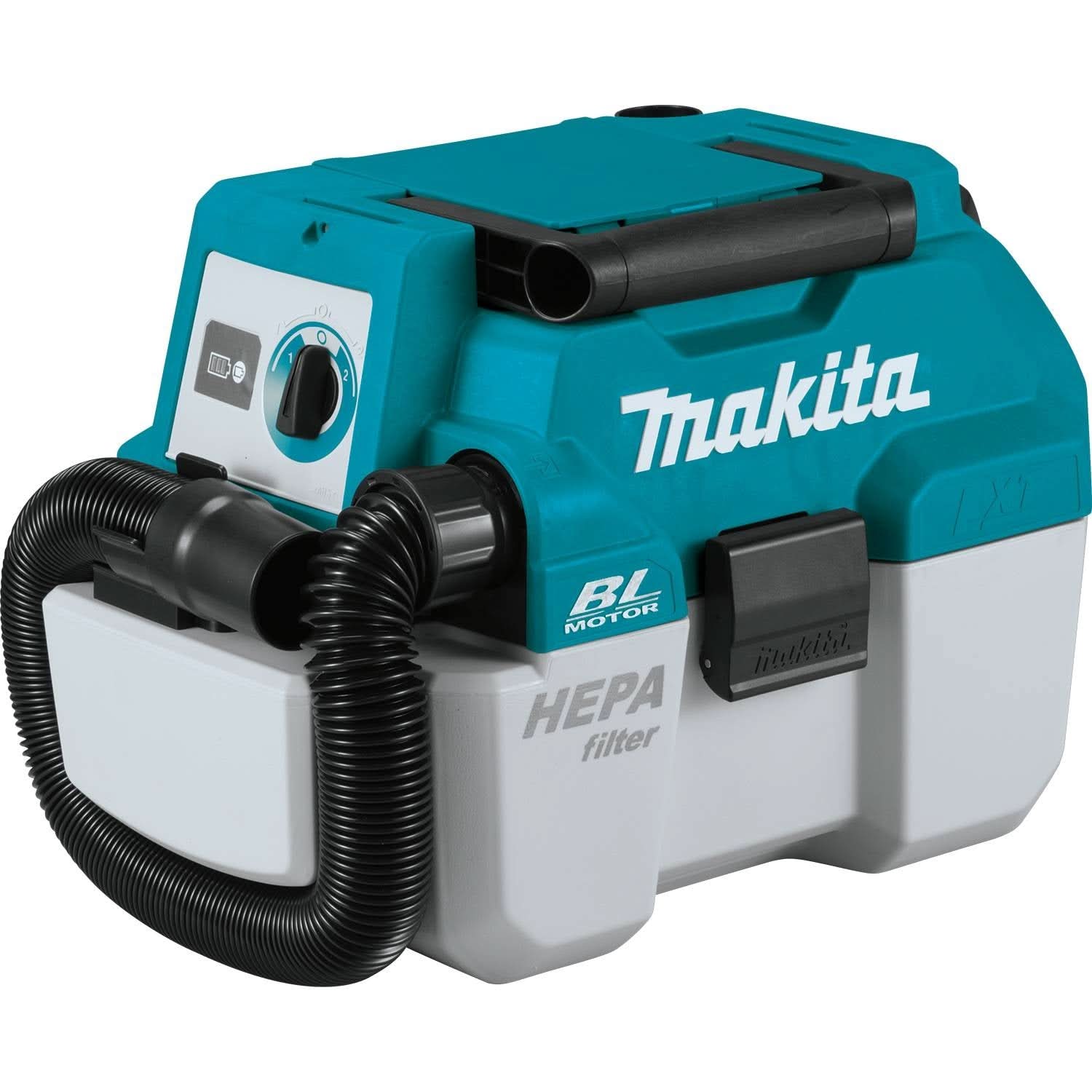 Makita18V LXT Brushless 2-Gallon HEPA Wet / Dry Dust Extractor Vacuum, Tool Only