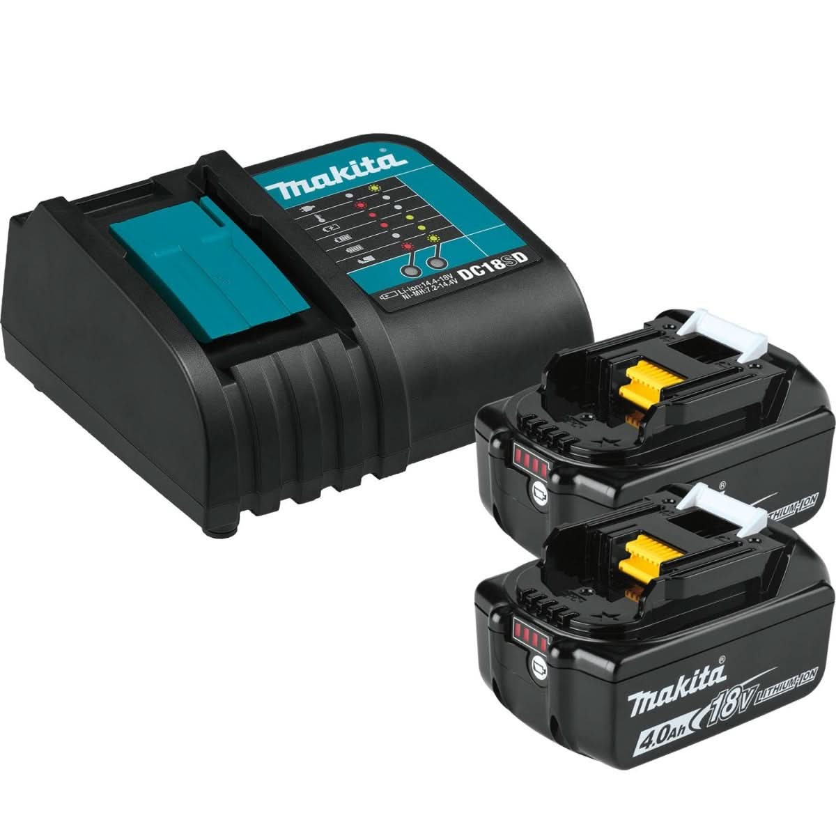 Makita BL1840BSC2 18V LXT Lithium-Ion Battery and Charger Starter Pack (4.0Ah)