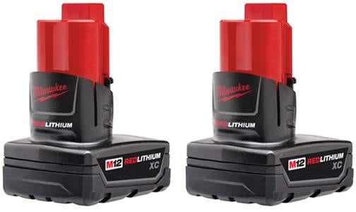 MilwaukeeM12 REDLITHIUM XC 3.0Ah Battery, 2-Pack