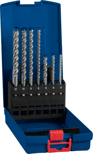 Bosch EXPERT SDS Plus-7X Hammer Drill Bit 7 Piece Set 5/6/6/8/8/10/12 MM - 2608900195