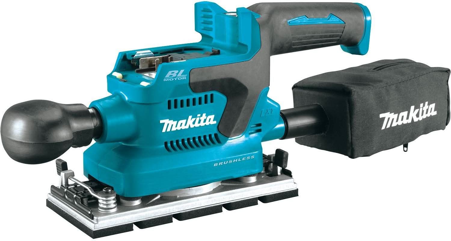 Makita 18V LXT Lithium-Ion Brushless Cordless 1/3 Sheet Finishing Sander, AWS Capable, Tool Only