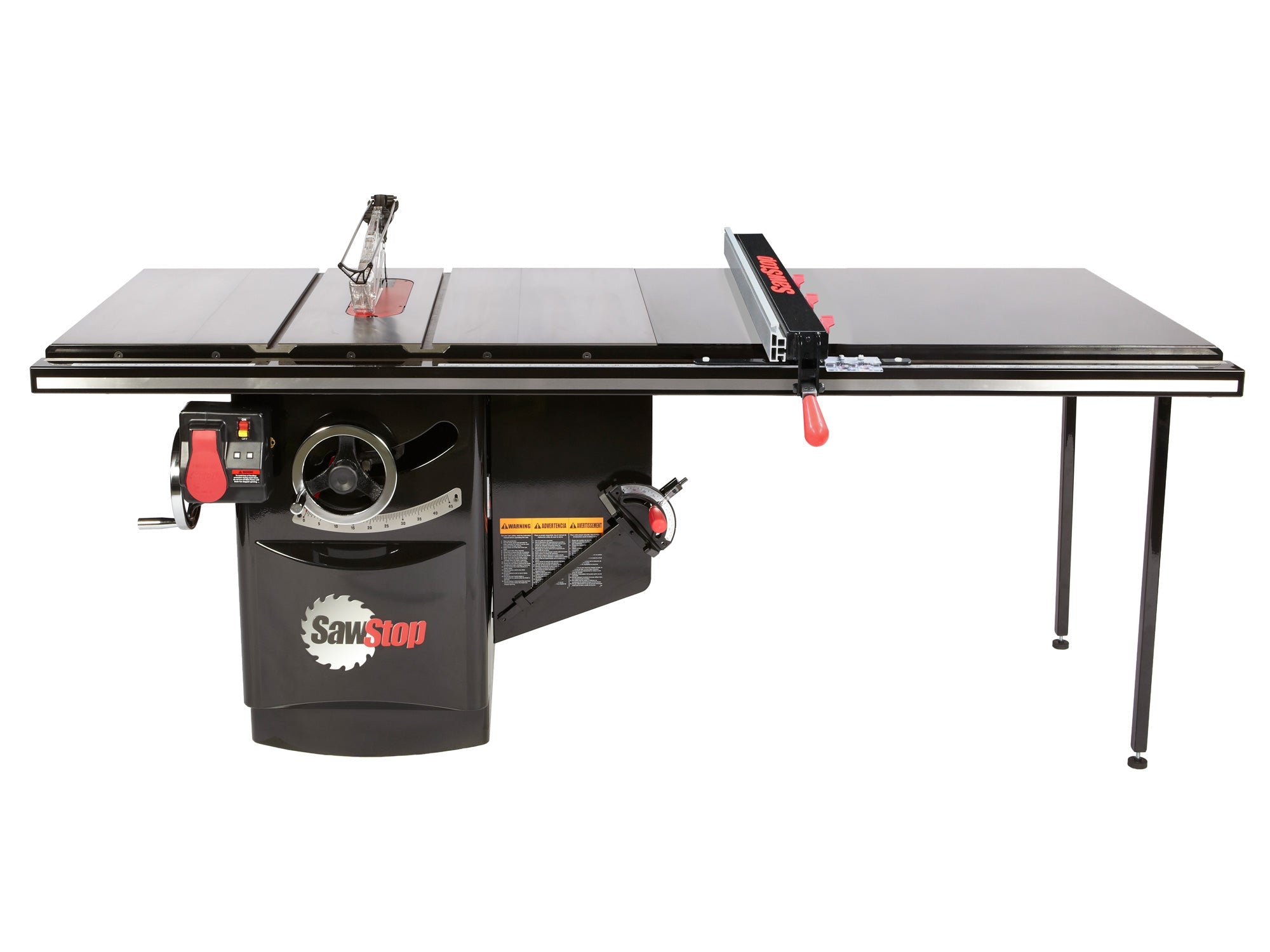 Sawstop ICS73230-ATGI52 Industrial 7.5HP, 3ph, 230v Cabinet Saw with 52” Industrial T-Glide Advance Rip Fence, Rails & Extension Table