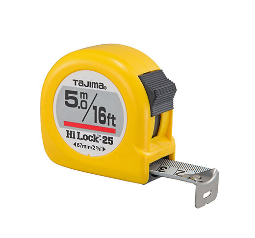Tajima HL-16/5mBW Hi-Lock Standard and Metric Scale 16-ft. 5m Tape Measure