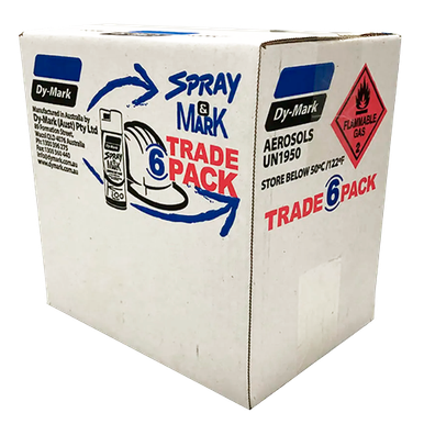 Dymark Spray & Mark Marking Paint Fluoro Pink 350g 6 Pack - 40010629