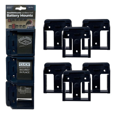 STEALTHMOUNTS Battery Mount For Bosch 18V (6 Pack) - BM-BO18-BLU-6