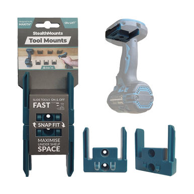 STEALTHMOUNTS Tool Mount For Makita LXT (4 Pack) - TM-MK18-BLU-4
